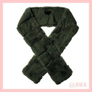Adrienne Landau Faux Fur Scarf in Green